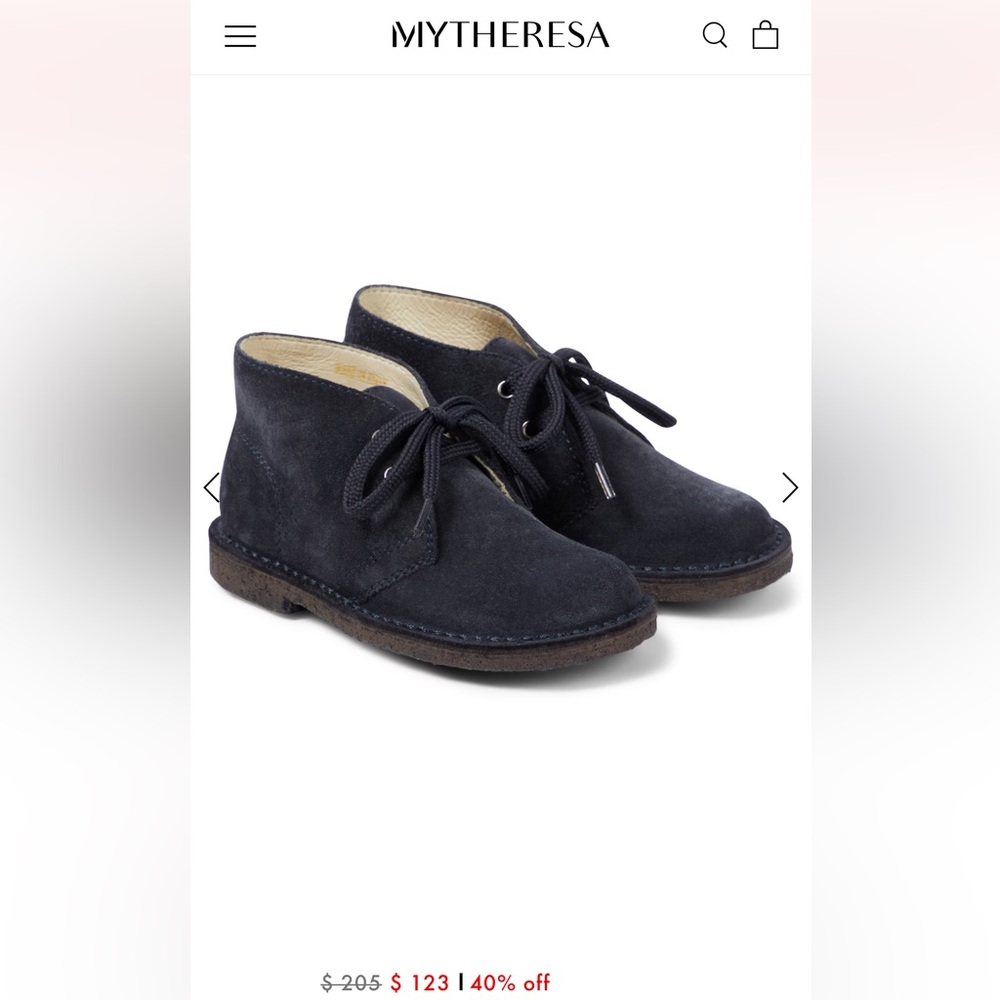 Toddler designer suede boots